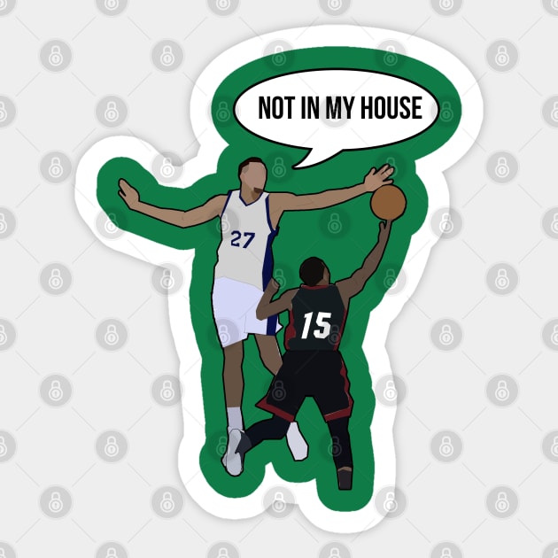 Rudy Gobert - Not In My House Sticker by xavierjfong